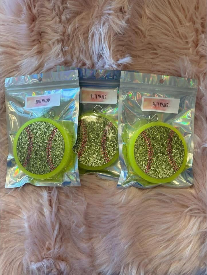 Faux Glitter Softball Freshie