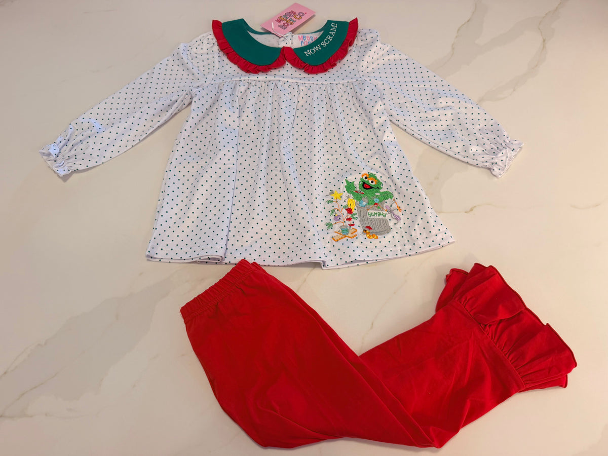 Grouchy Christmas Girls Pant Set