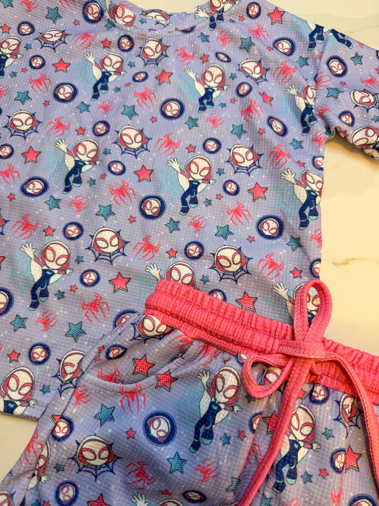 Ghost Friend Waffle Knit Girls Set