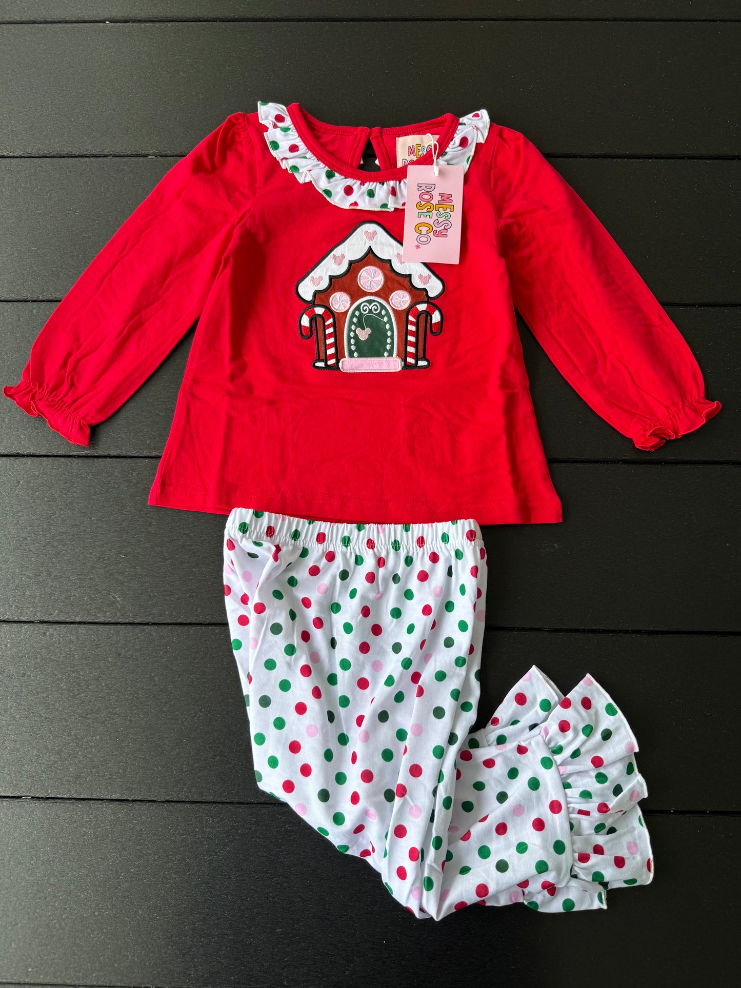 Gingerbread House Girls Pant Set