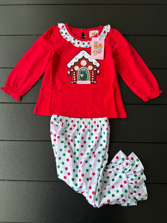 Gingerbread House Girls Pant Set