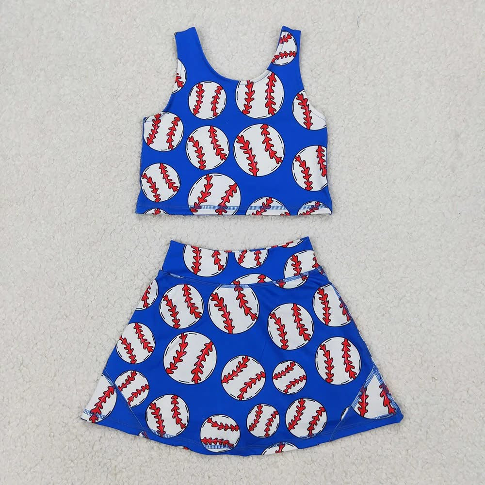 Baseball two piece skort set