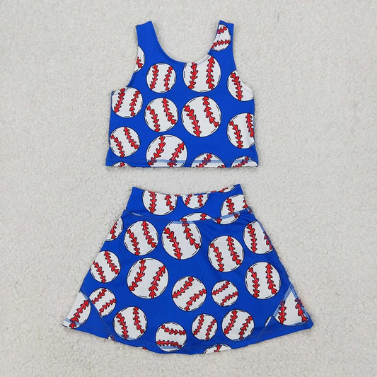 Baseball two piece skort set