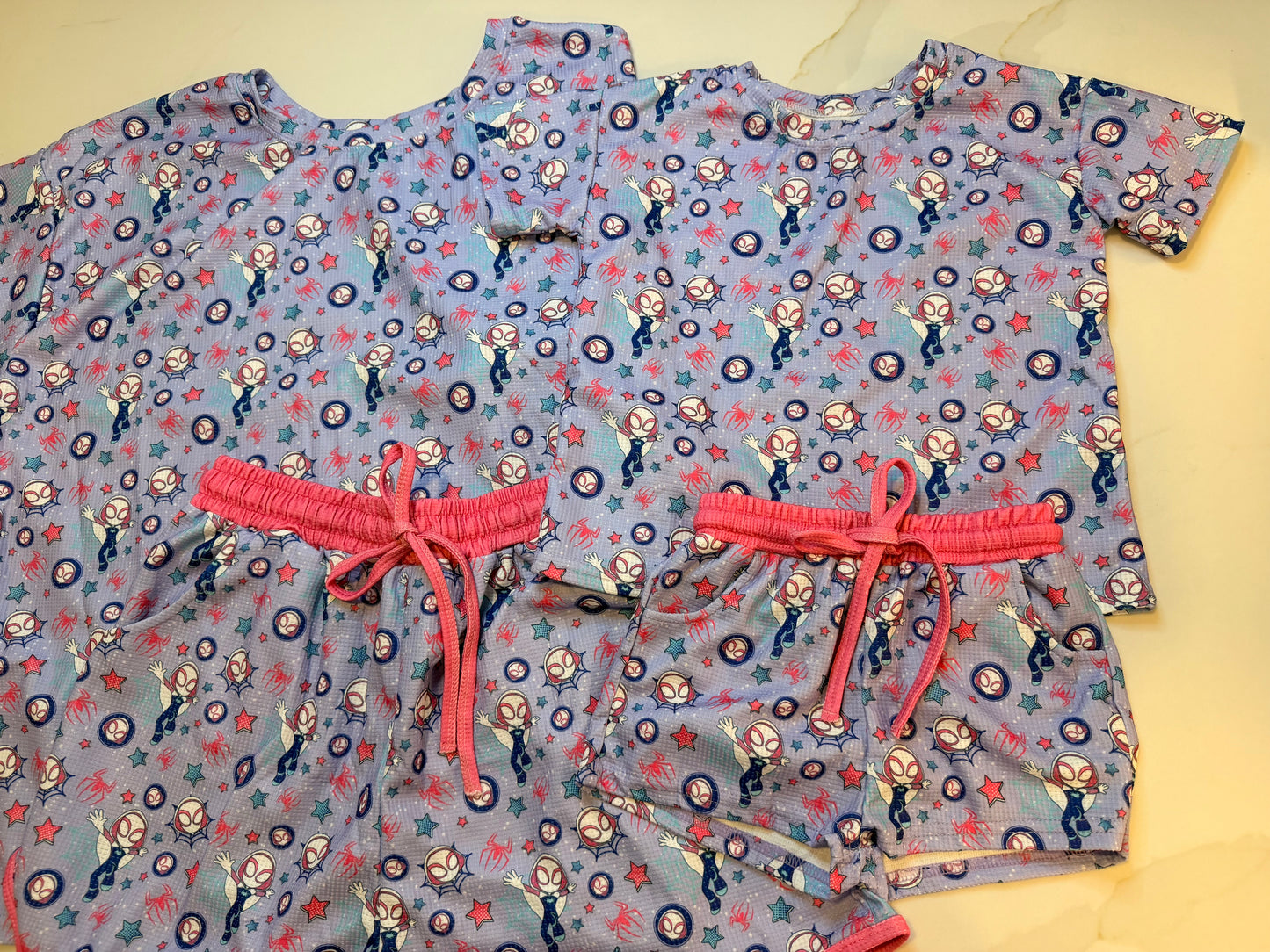 Ghost Friend Waffle Knit Girls Set