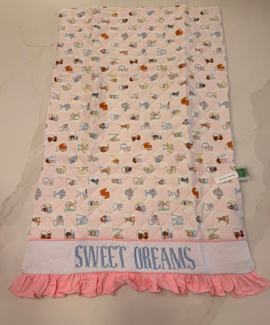 Quilted/Knit “Sweet Dreams” Pillowcase