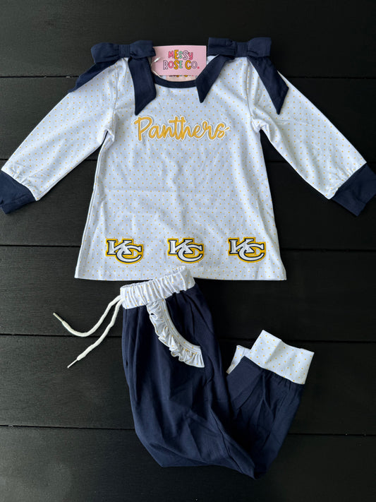 Panther Fall Spirit Girls Jogger Set