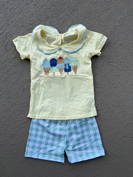 Ice Cream Boys Short Set