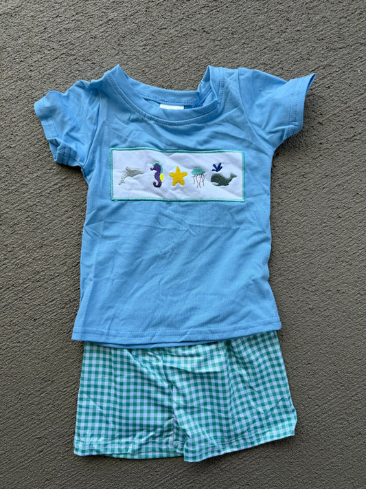 Fishy Friends Boy Short Set