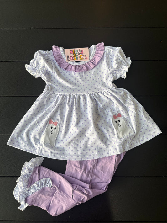 Polka Dot Ghost Girls Legging Set