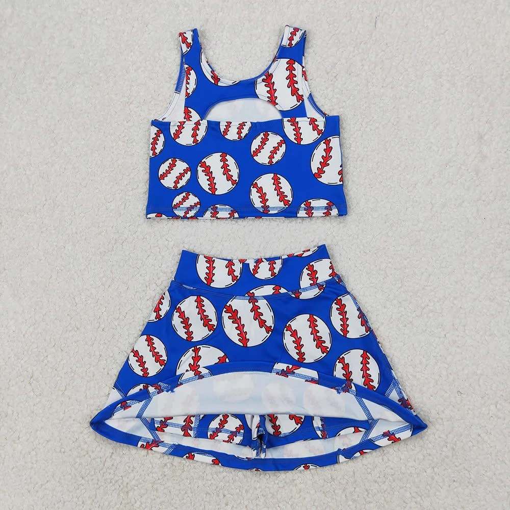 Baseball two piece skort set